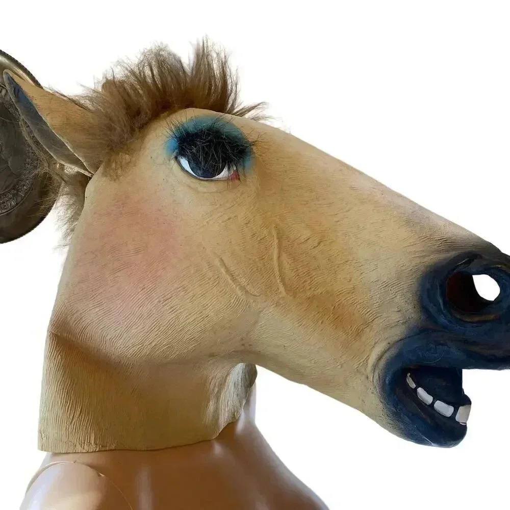 Vintage Accountrements Horse's Head Face Mask Halloween costume Cosplay